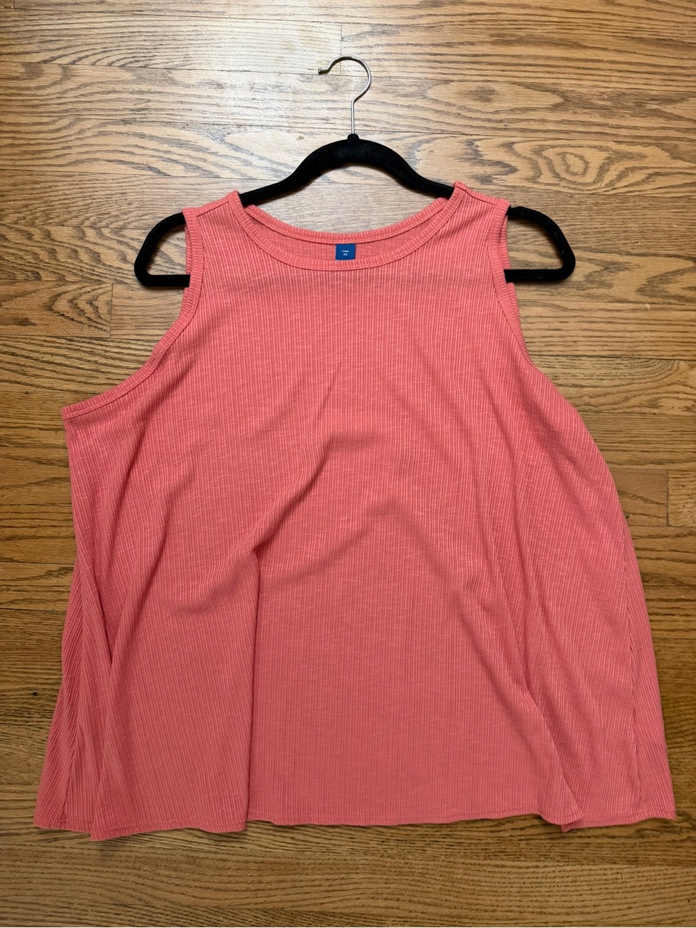 Old Navy Luxe Women’s Ribbed Sleeveless Tank Top Coral Pink Size 2X